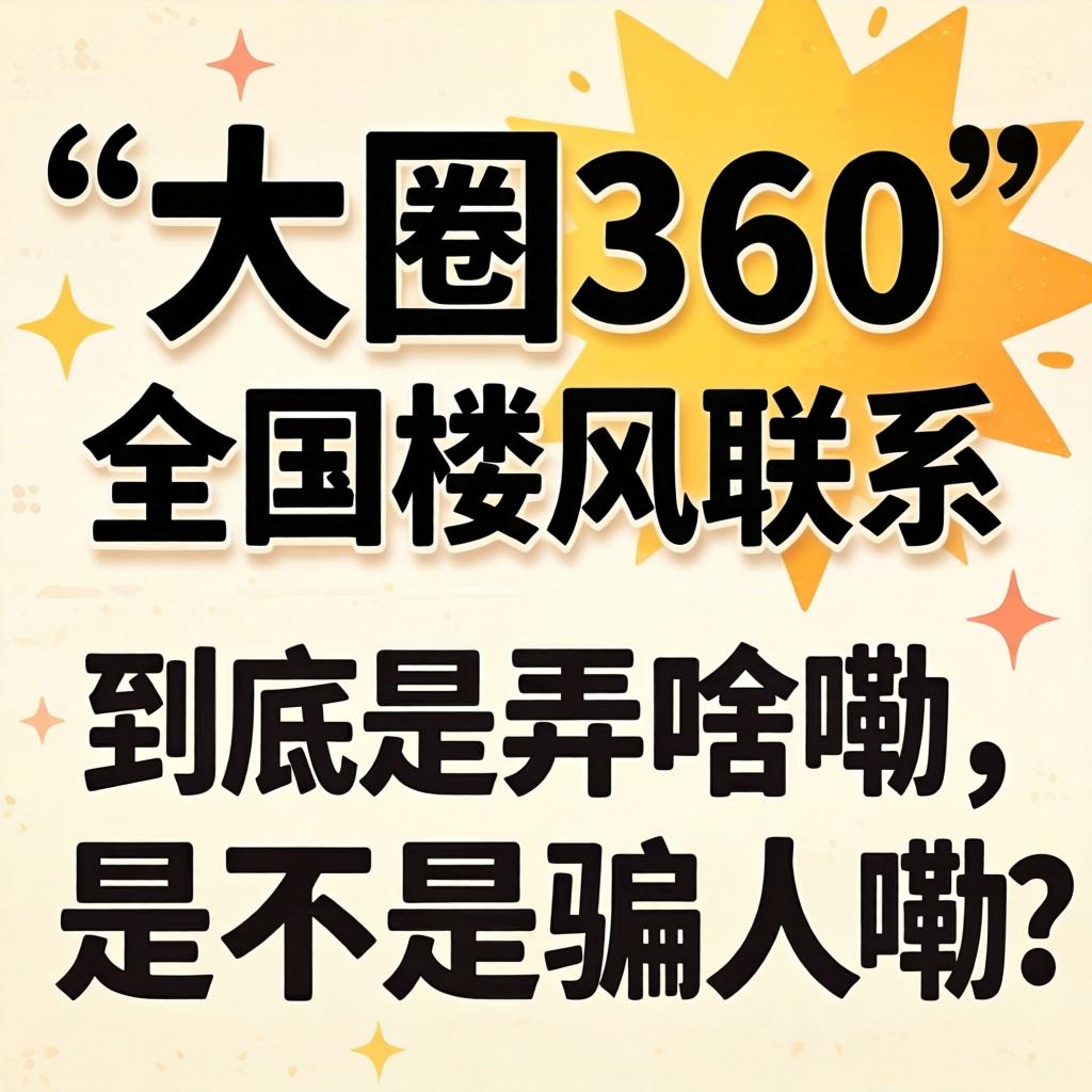 “大圈360全国楼风联系”到底是弄啥嘞？是不是骗人嘞？