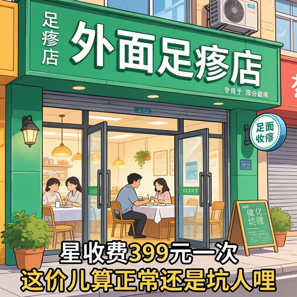 现在外面足疗店收费399元一次,这价儿算正常还是坑人哩?