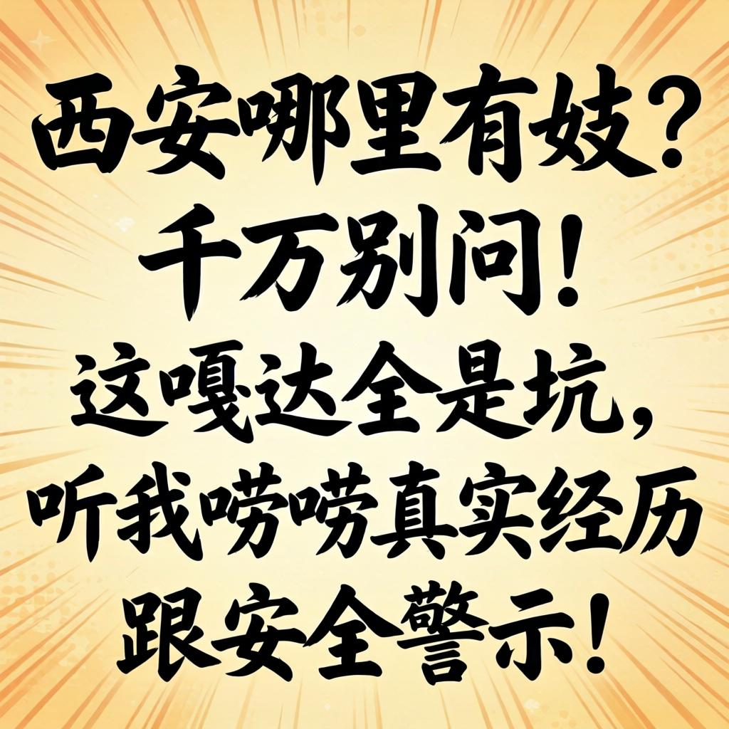 西安哪里有妓？千万别问！这嘎达全是坑，听我唠唠真实经历跟安全警示！