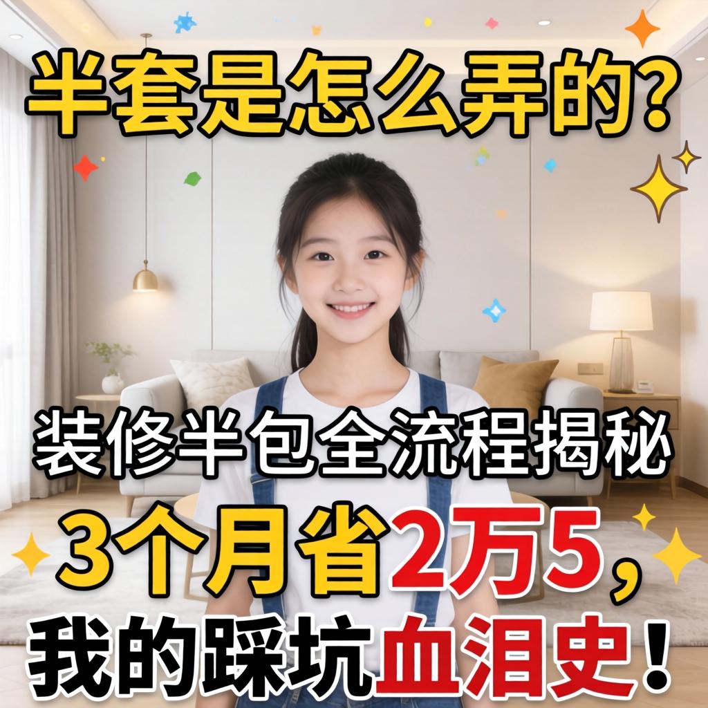 半套是怎么弄的？装修半包全流程揭秘，3个月省2万5，我的踩坑血泪史！