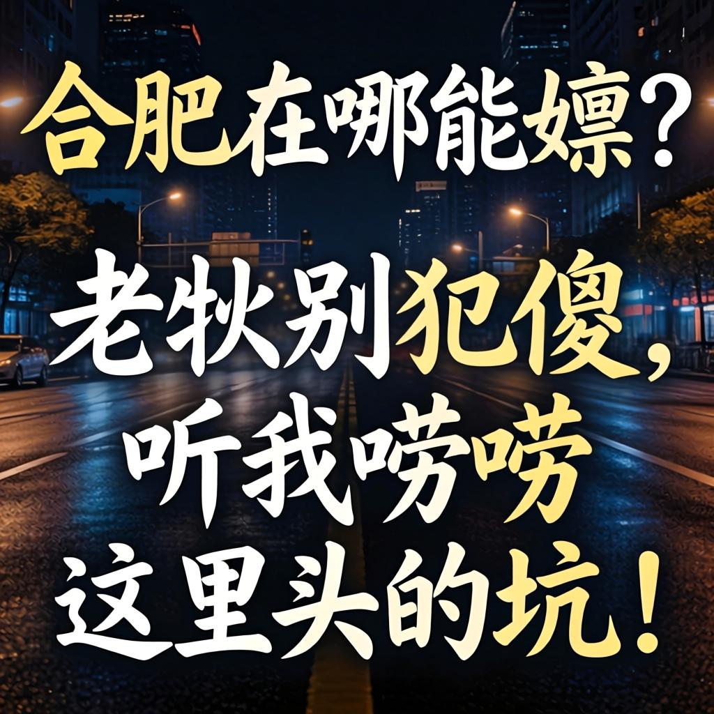 合肥在哪能嫖？老铁别犯傻，听我唠唠这里头的坑！