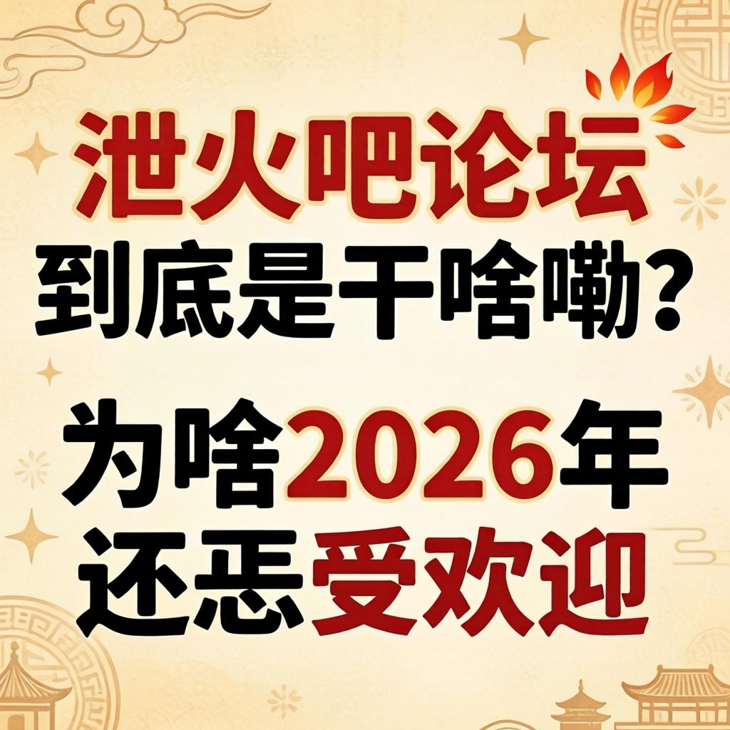 泄火吧论坛到底是干啥嘞？为啥在2026年还恁受欢迎？