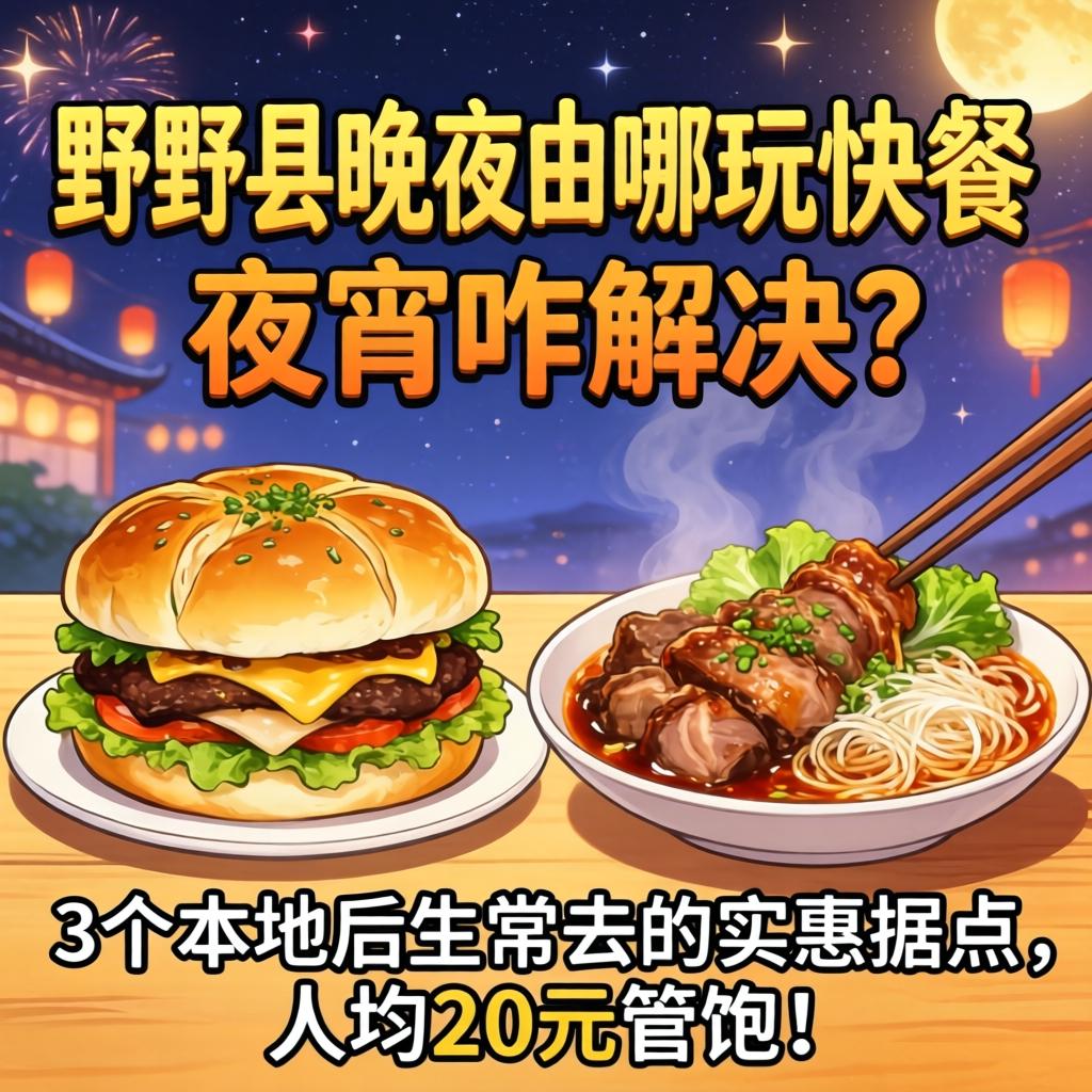 新野县晚上去哪玩快餐，夜宵咋解决？3个本地后生常去的实惠据点，人均20元管鼓！