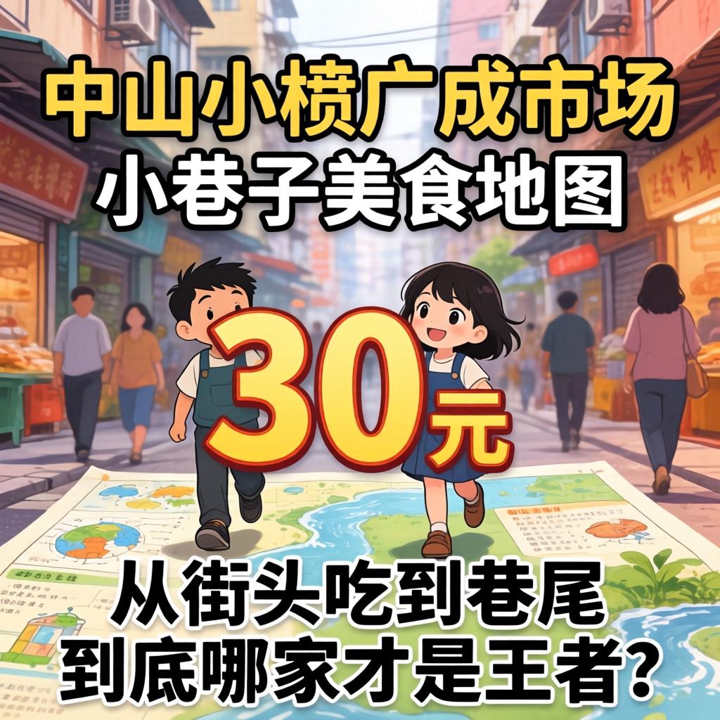 中山小榄广成市场小巷子美食地图：30元从街头吃到巷尾，到底哪家才是王者？