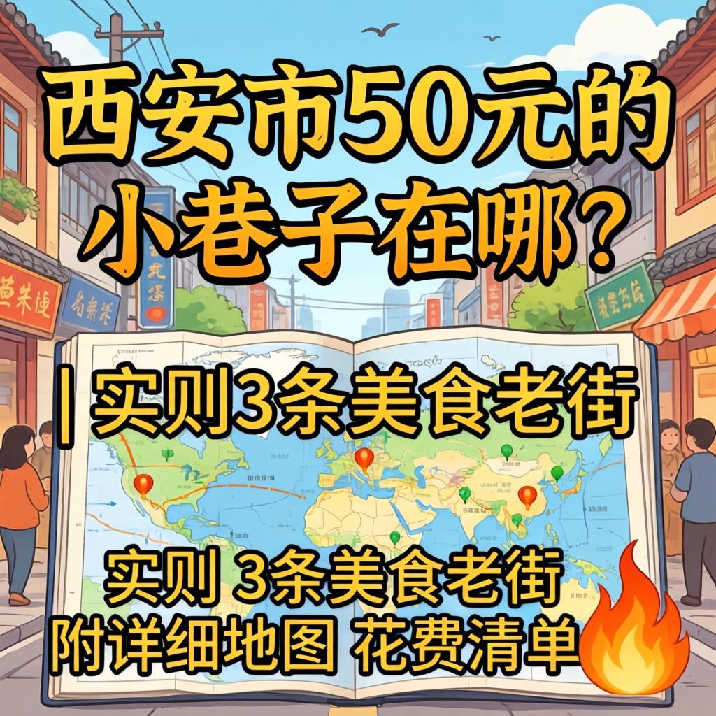西安市50元的小巷子在哪?| 实测3条美食老街,附详细地图与花费清单?