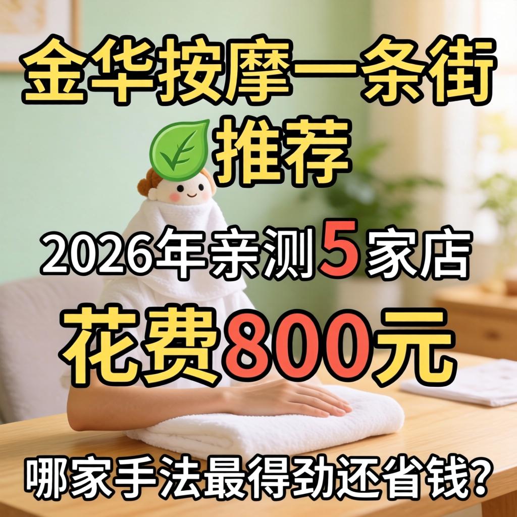 金华按摩一条街推荐，2026年亲测5家店花费800元，哪家手法最得劲还省钱？