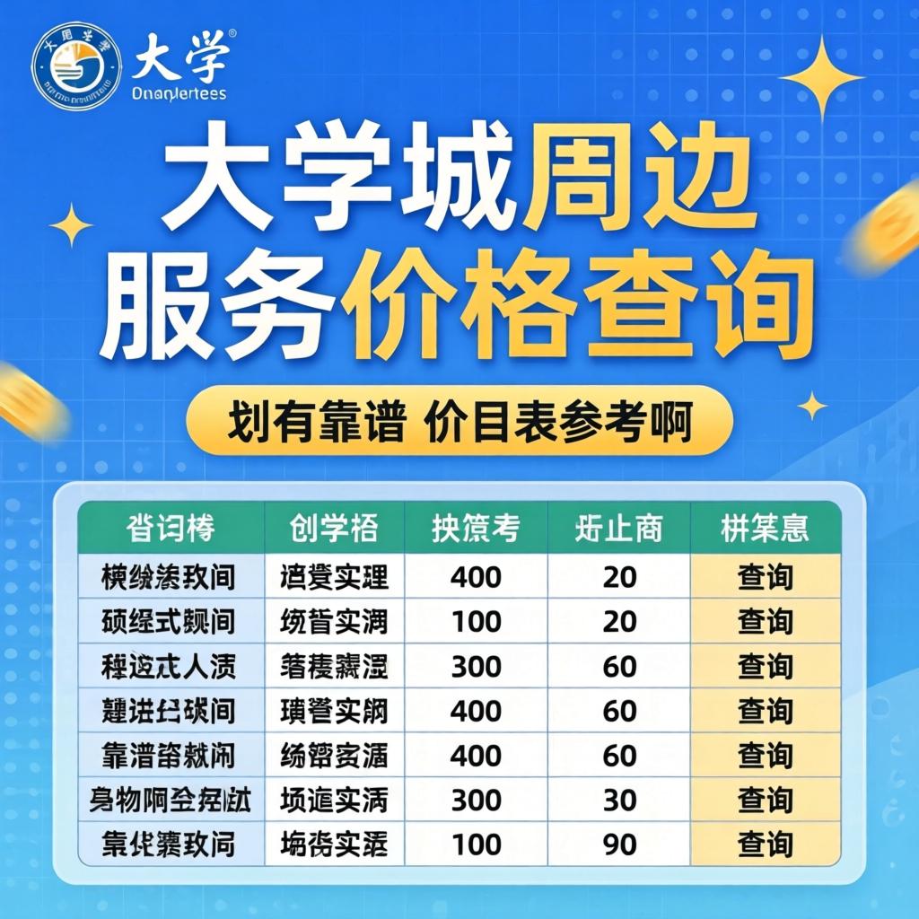 大学城周边服务价值查问，哪有靠谱的价目表参考？