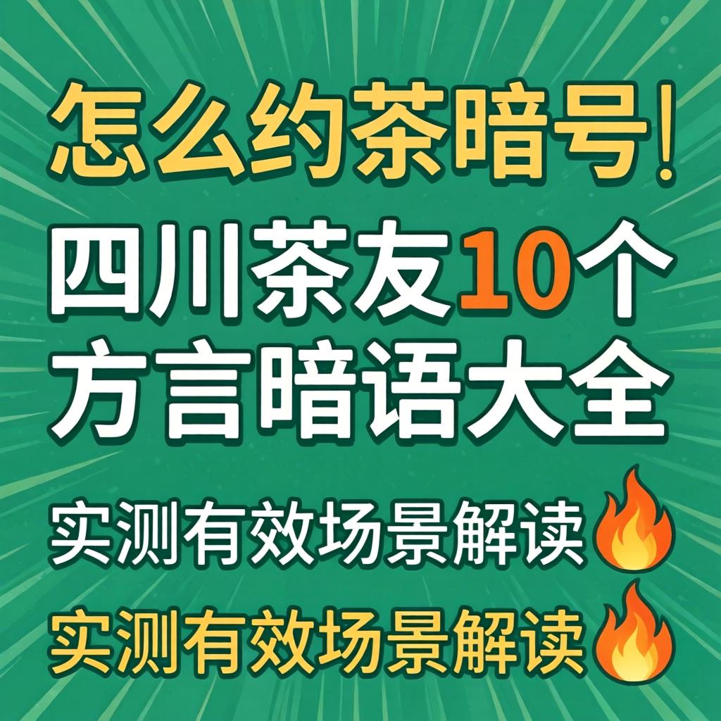 怎么约茶暗号|四川茶友10个方言暗语大全|实测有效场景解读?