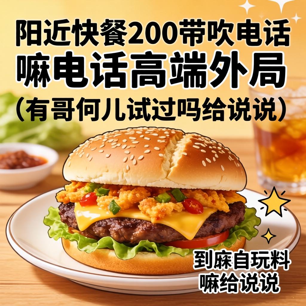 附近快餐200带吹电话高端外局，这到底是个嘛玩意儿？有哥们儿试过吗给说说！