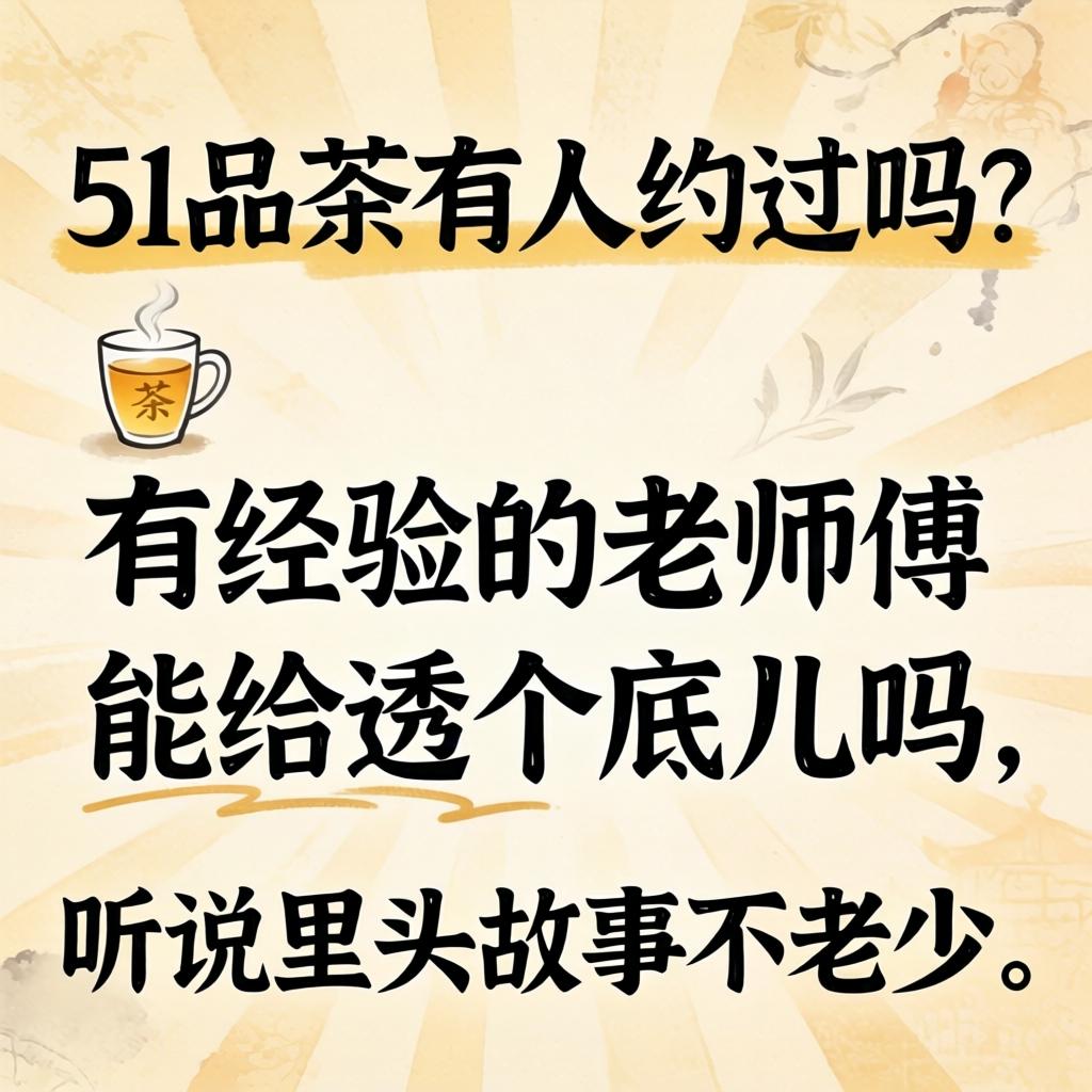 51品茶有人约过吗？有经验的教员傅能给透个底儿吗，听寺凤头故事不老小？