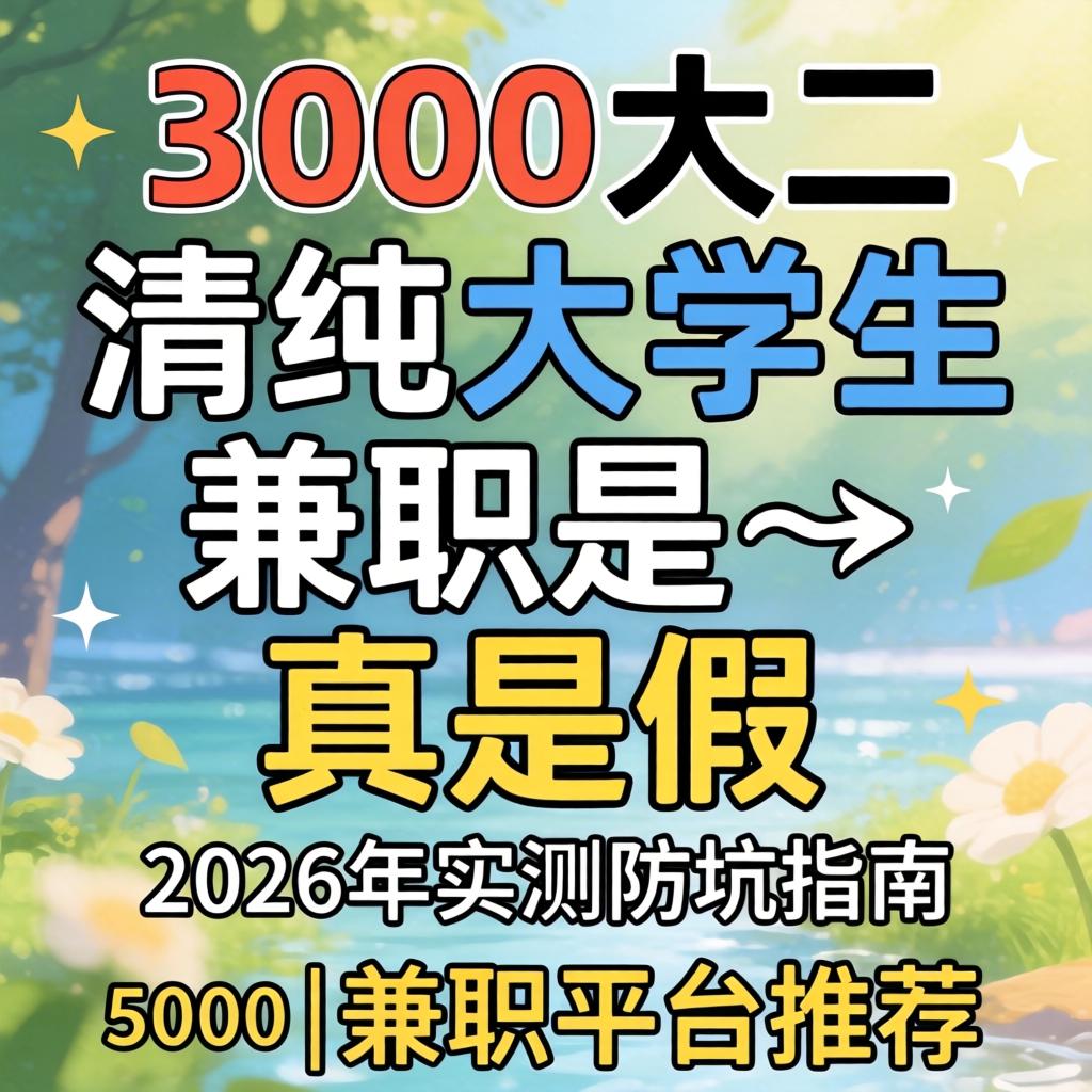 3000大二清纯大学生兼职是真是假_2026年实测防坑指南|兼职平台推荐