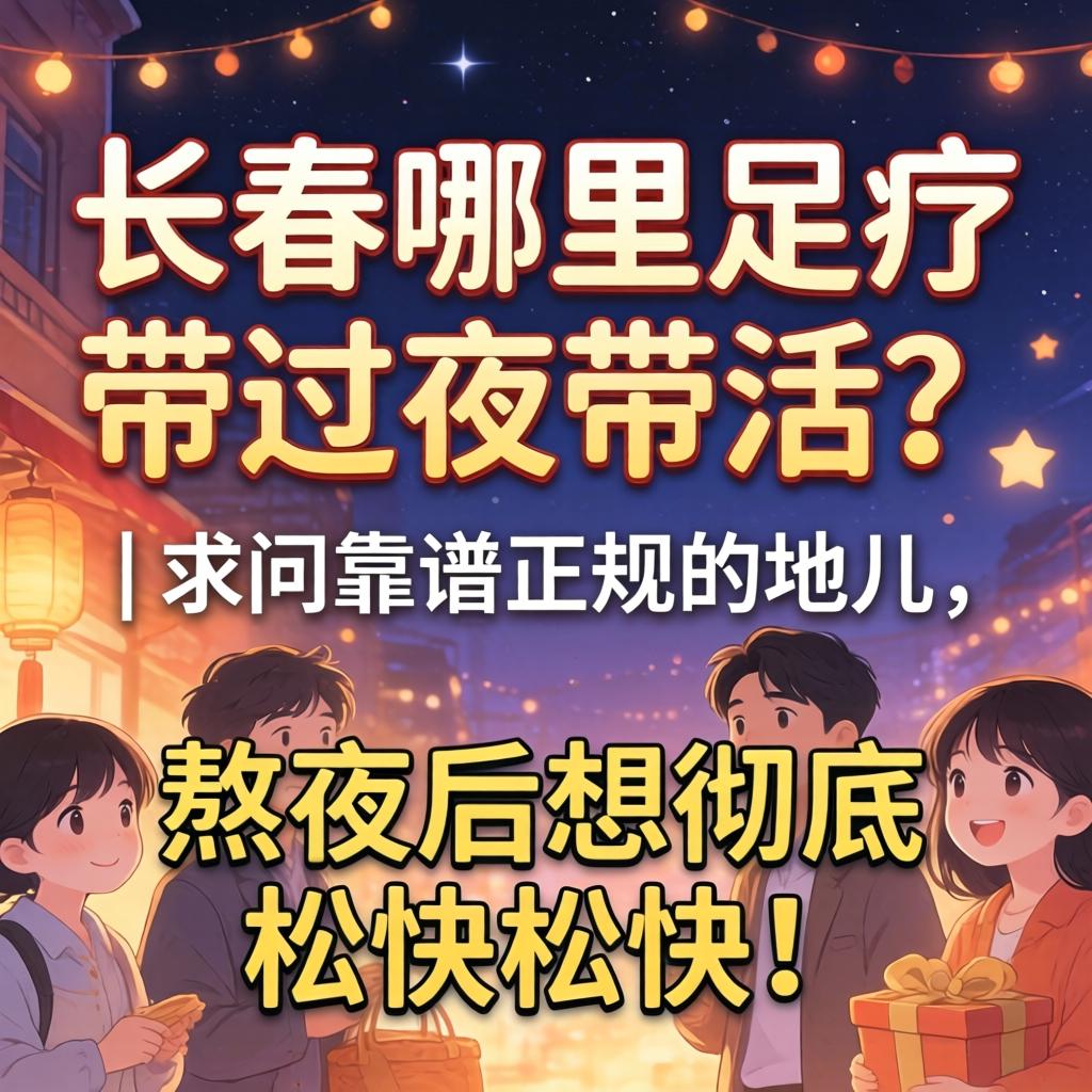 长春哪里足疗带过夜带活？| 求问靠谱正规的地儿，熬夜后想彻底松快松快！
