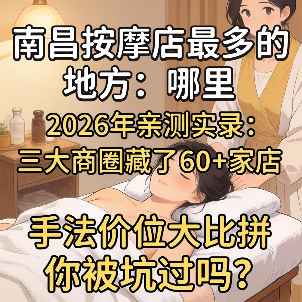南昌按摩店最多的地方是哪里，2026年亲测实录：三大商圈藏了60+家店，手法价位大比拼，你被坑过吗？