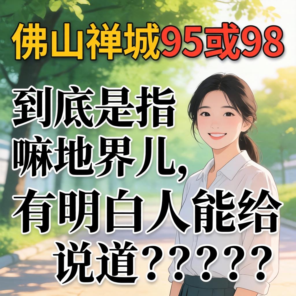 佛山禅城95或98,到底是指嘛地界儿,有明白人能给说道说道吗?