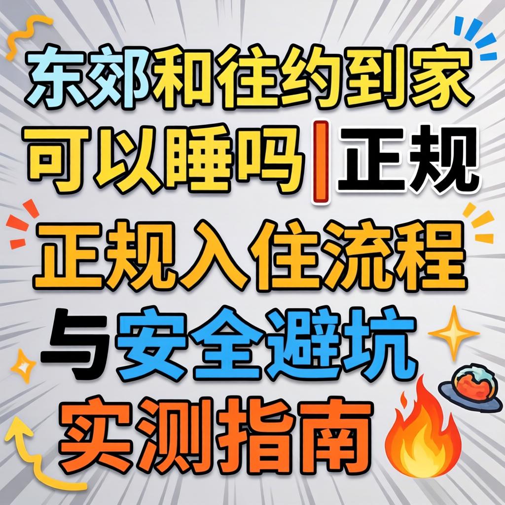 东郊和往约到家可以睡吗|正规入住流程与安全避坑实测指南?