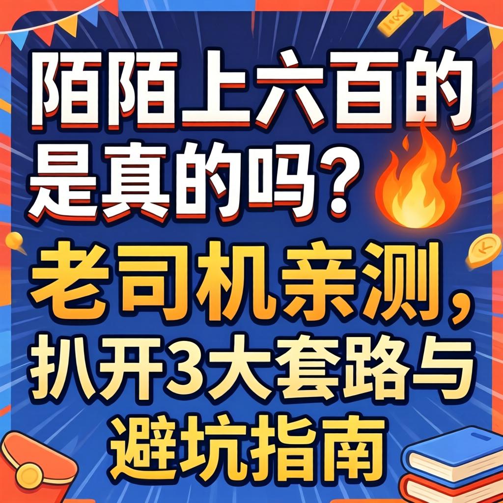 陌陌上六百的是真的吗？?老司机亲测，扒开3大套路与避坑指南
