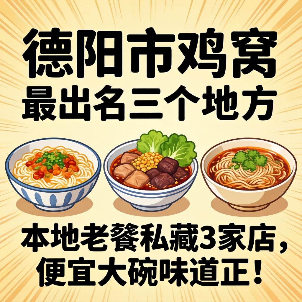 德阳市鸡窝最出名三个地方是哪里？本地老饕私藏3家店，便宜大碗味道正！