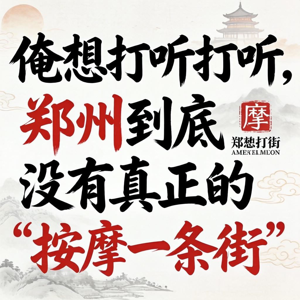 俺想打听打听，郑州到底有没有真正的“按摩一条街”啊？