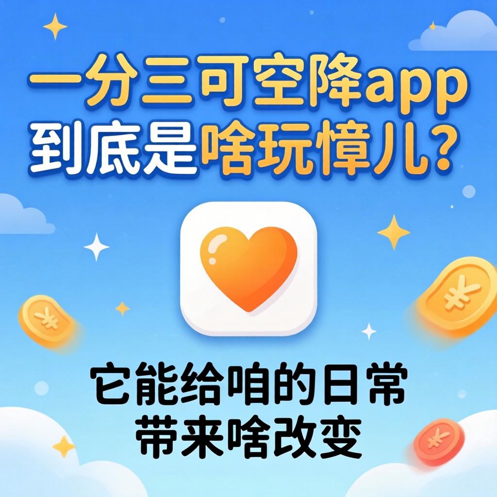 一分三可空降app到底是啥玩意儿?它能给咱的日常带来啥改变?