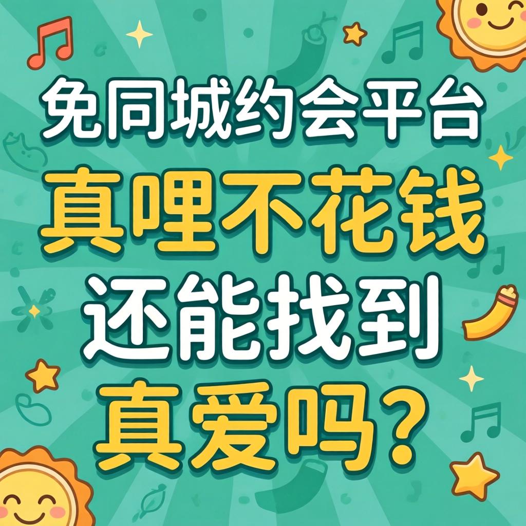 免费同城约会平台真哩不花钱还能找到真爱吗？
