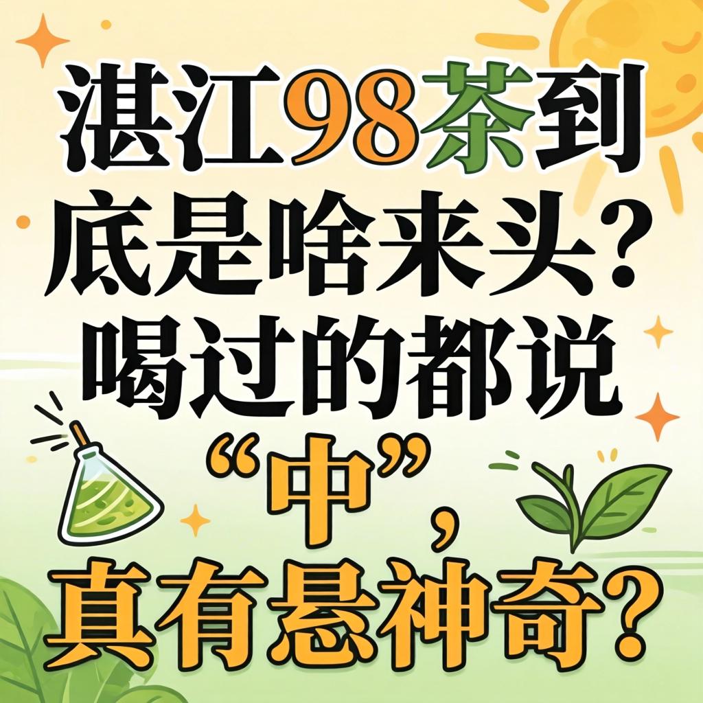 湛江98茶到底是啥来头？喝过的都说“中”，真有恁神奇？