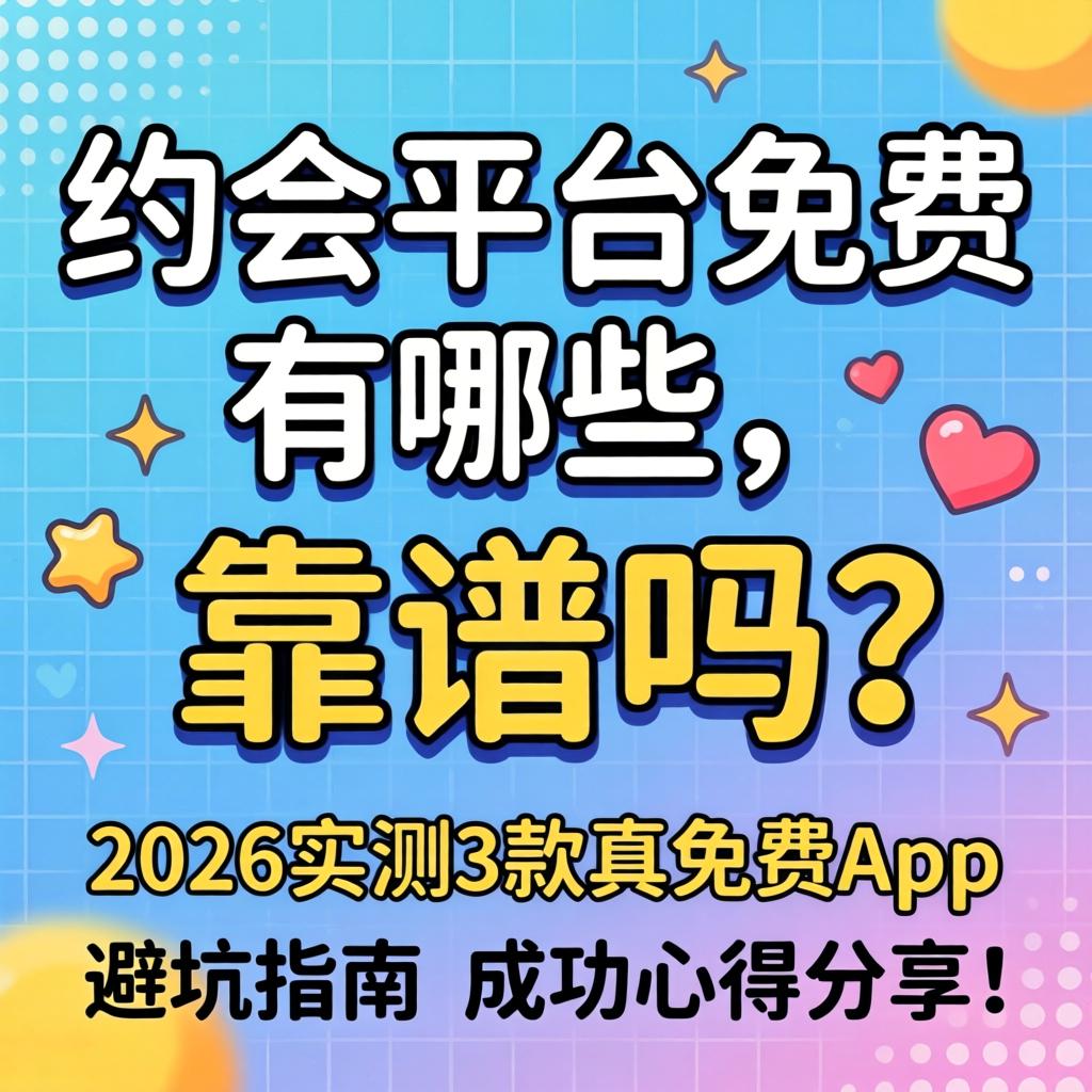 约会平台免费的有哪些, 靠谱吗？2026实测3款真免费App，避坑指南和成功心得分享！