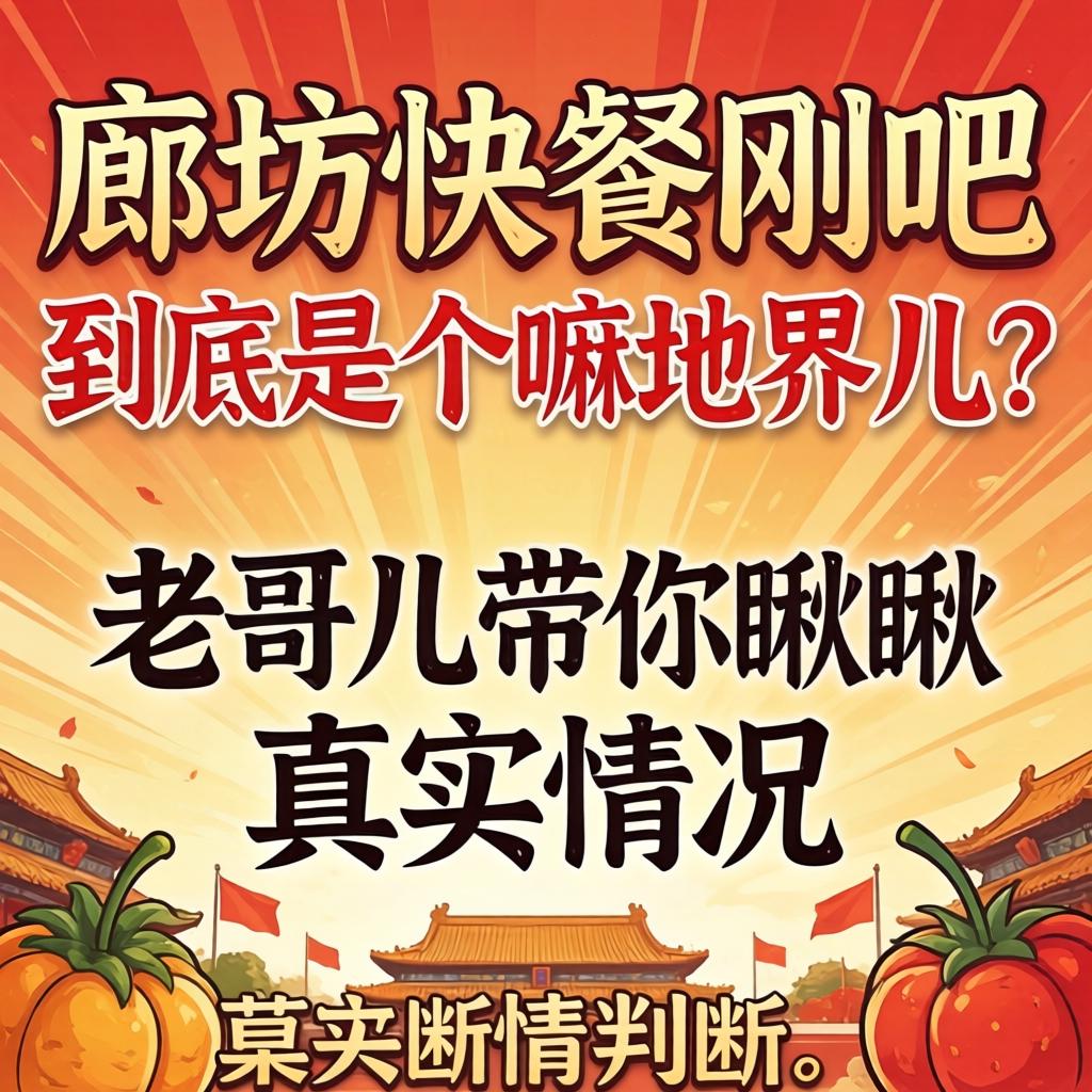 廊坊快餐贴吧到底是个嘛地界儿？老哥儿带你瞅瞅真实情况