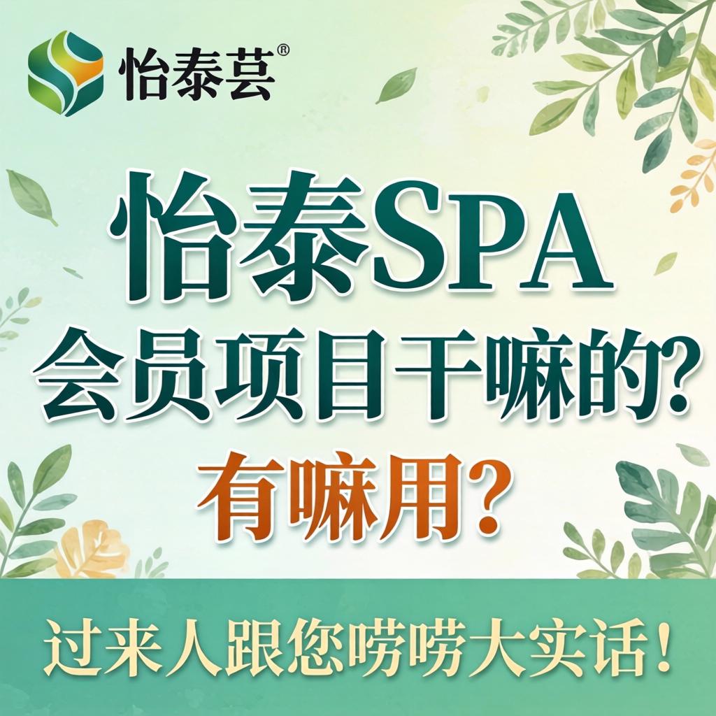 怡泰spa会员项目是干嘛的？有嘛用？过来人跟您唠唠大实话！
