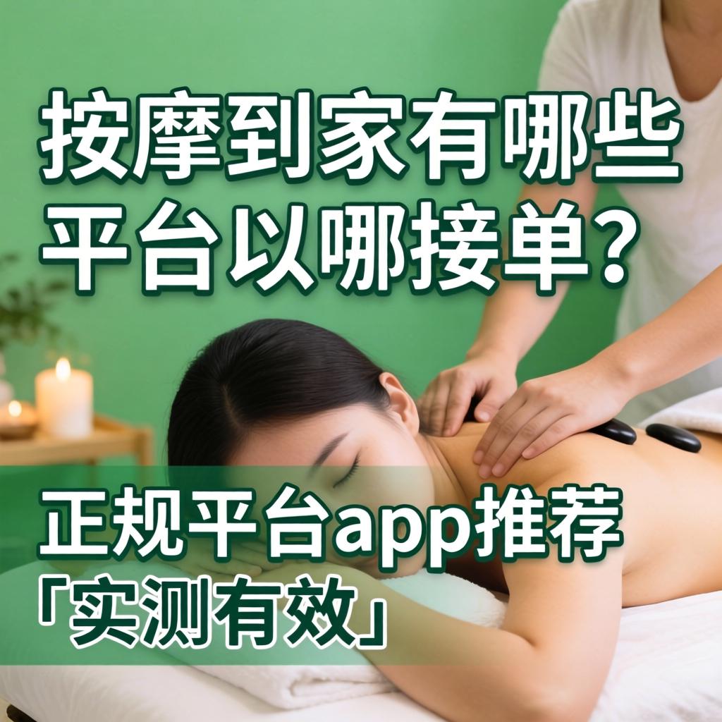 推拿抵家有哪些平台可以接单？？正规平台app推荐「实测有用」