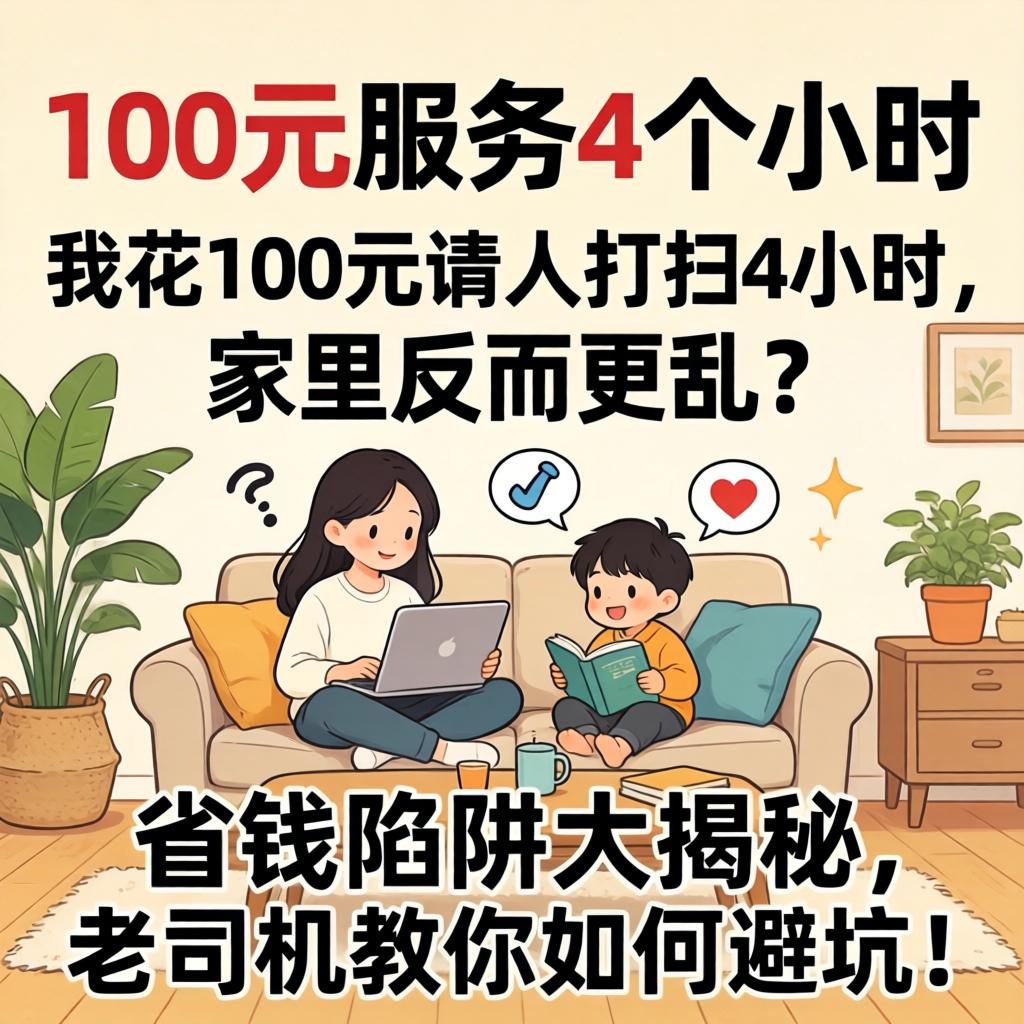 100元服务4个小时，我花100元请人打扫4小时，家里反而更乱？省钱陷阱大揭秘，老司机教你如何避坑！