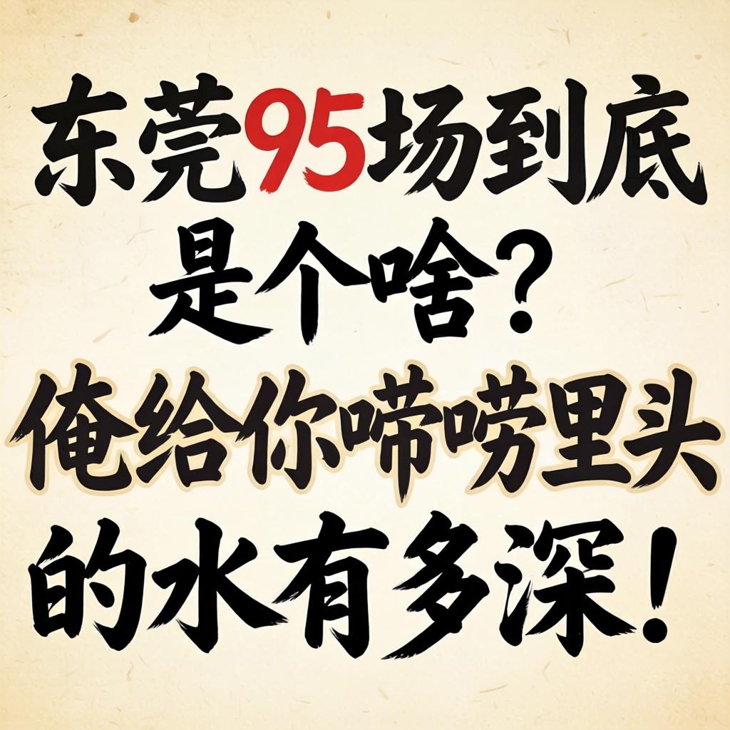 东莞95场到底是个啥？俺给你唠唠里头的水有多深！