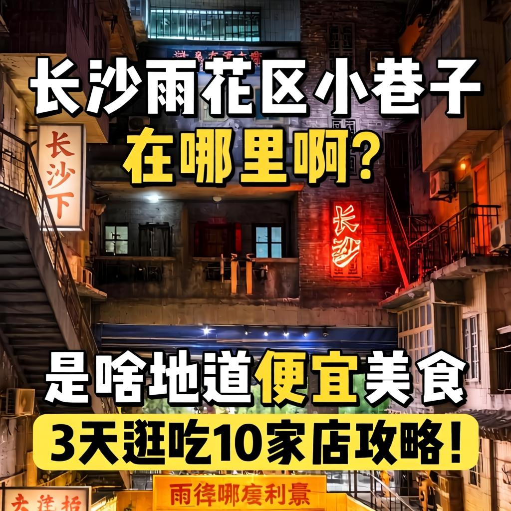 长沙雨花区小巷子在哪里啊，有啥地道便宜美食？3天逛吃10家店攻略！