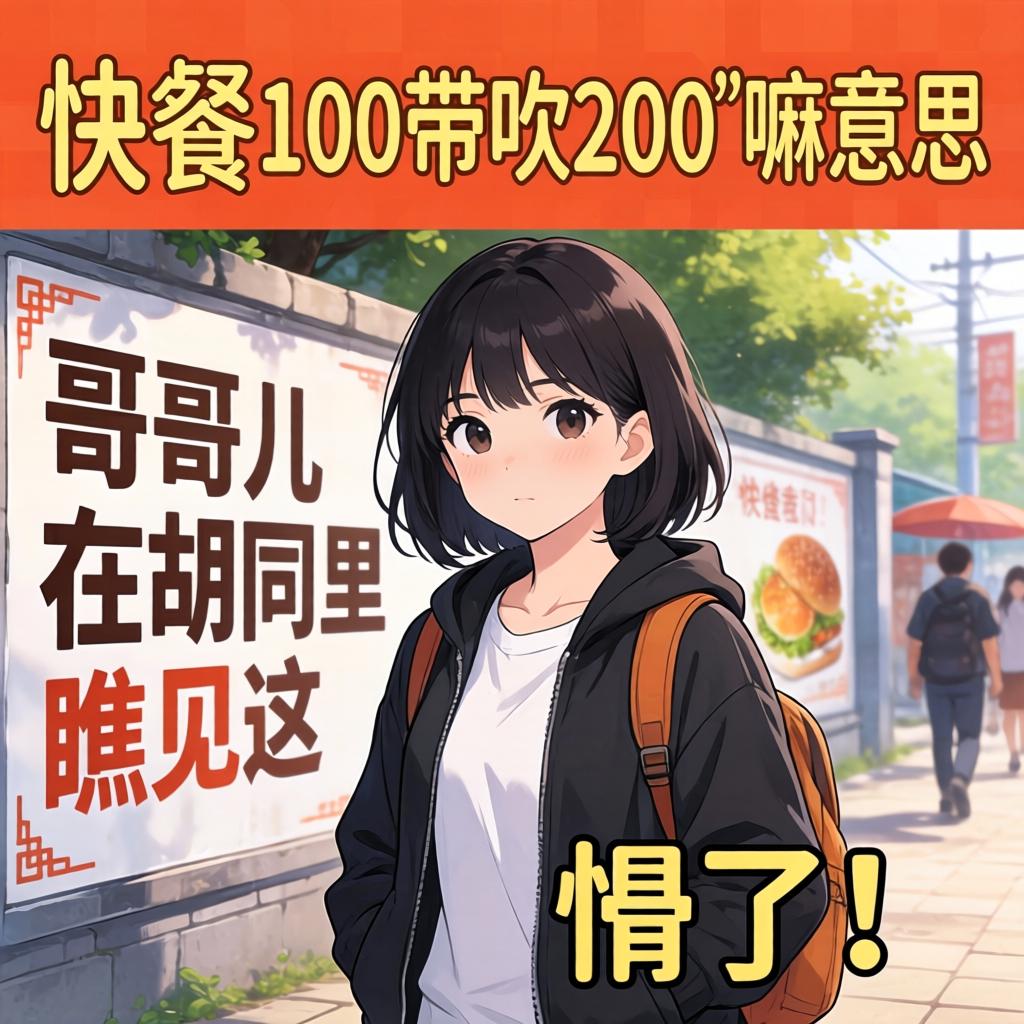 快餐100带吹200”嘛意思？哥们儿在胡同里瞧见这告白，懵了！