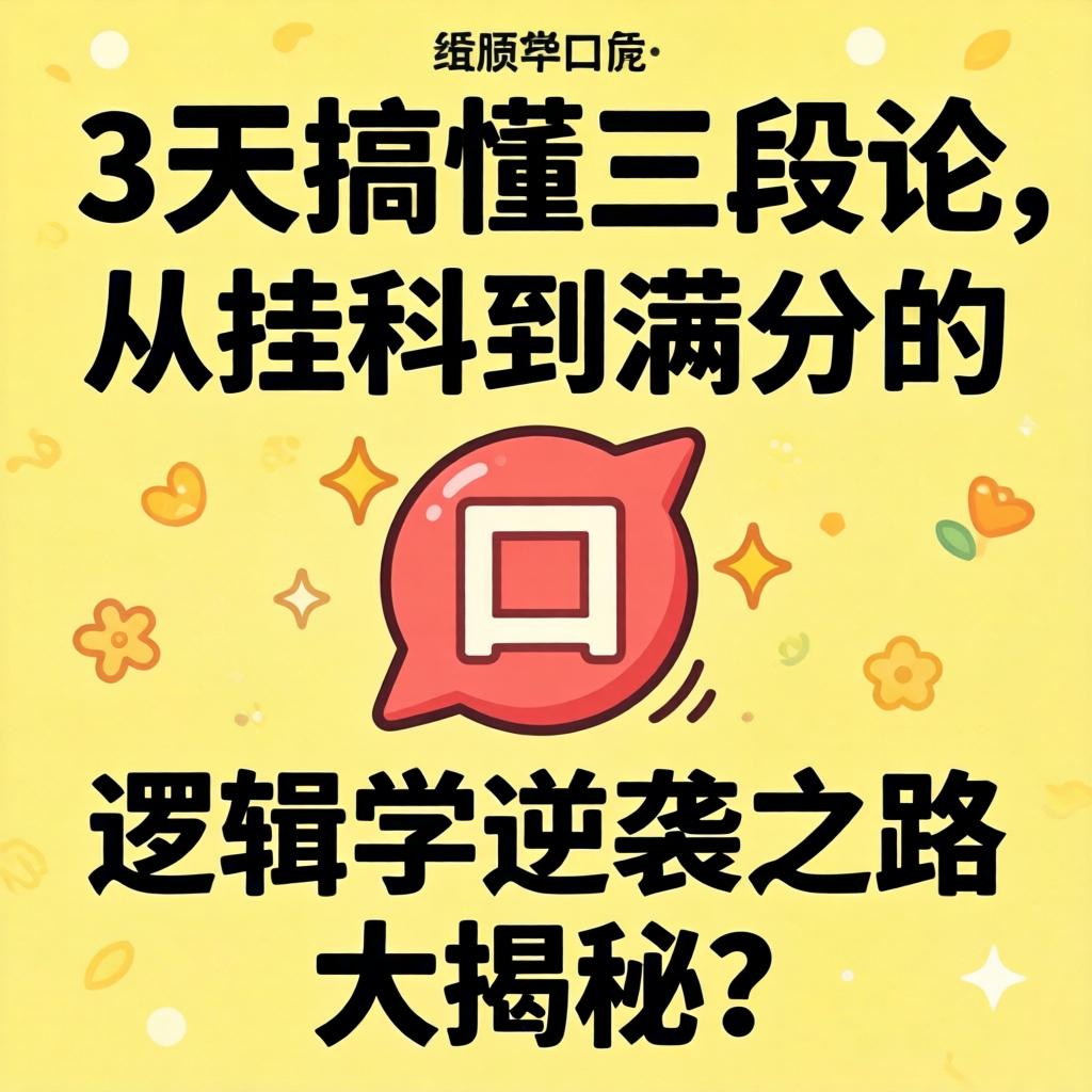 中项包括口吗，，，3天搞懂三段论，，，从挂科到满分的逻辑学逆袭之路大揭秘？？？