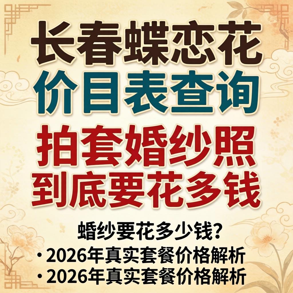 长春蝶恋花价目表查询,拍套婚纱照到底要花多少钱？2026年真实套餐价格解析