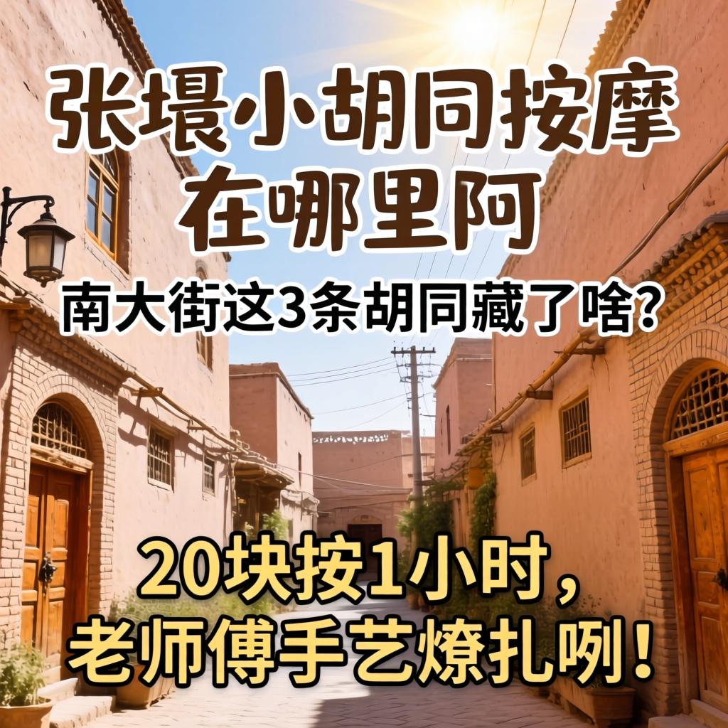 张掖小胡同按摩在哪里啊，南大街这3条胡同藏了啥？20块按1小时，老师傅手艺嫽扎咧！