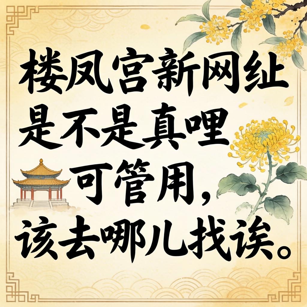 楼凤宫新网址是不是真哩可管用，该去哪儿找诶？