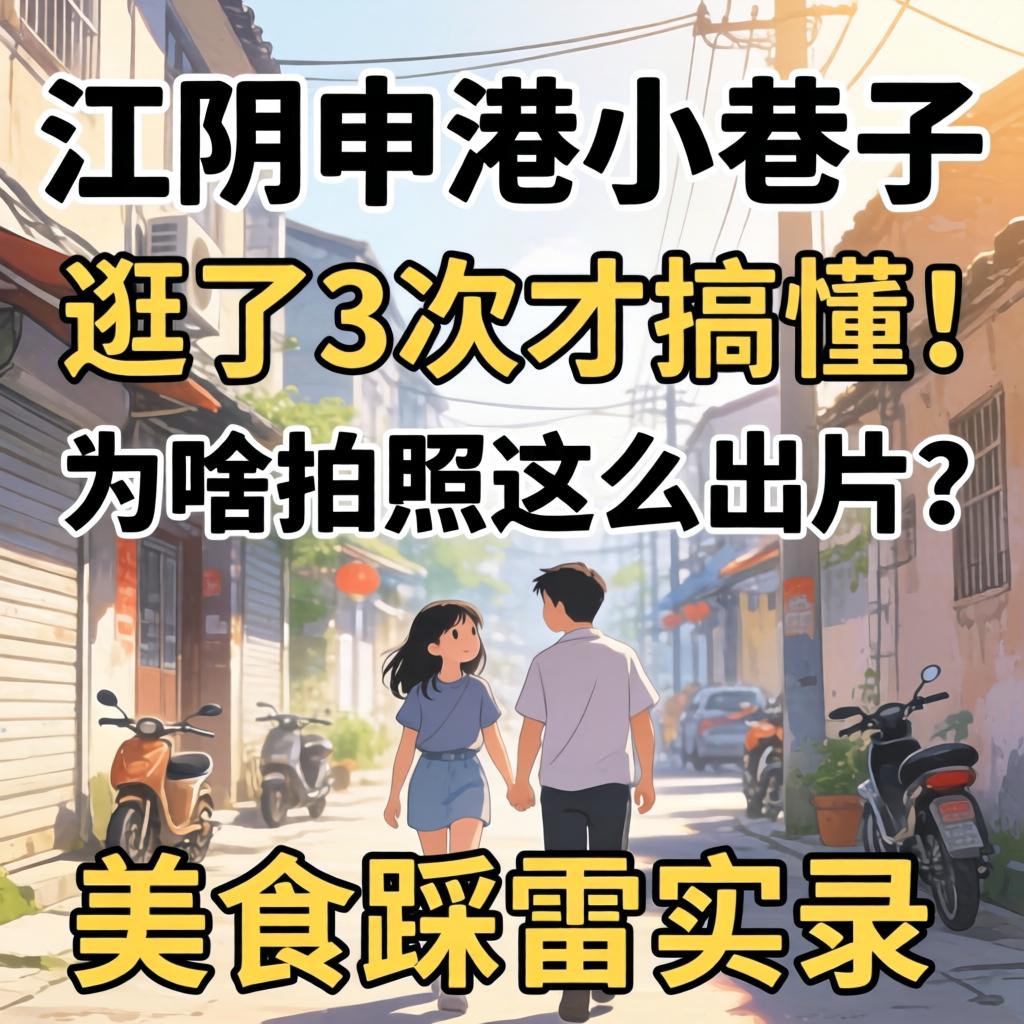 江阴申港小巷子, 逛了3次才搞懂！为啥拍照这么出片？美食踩雷实录
