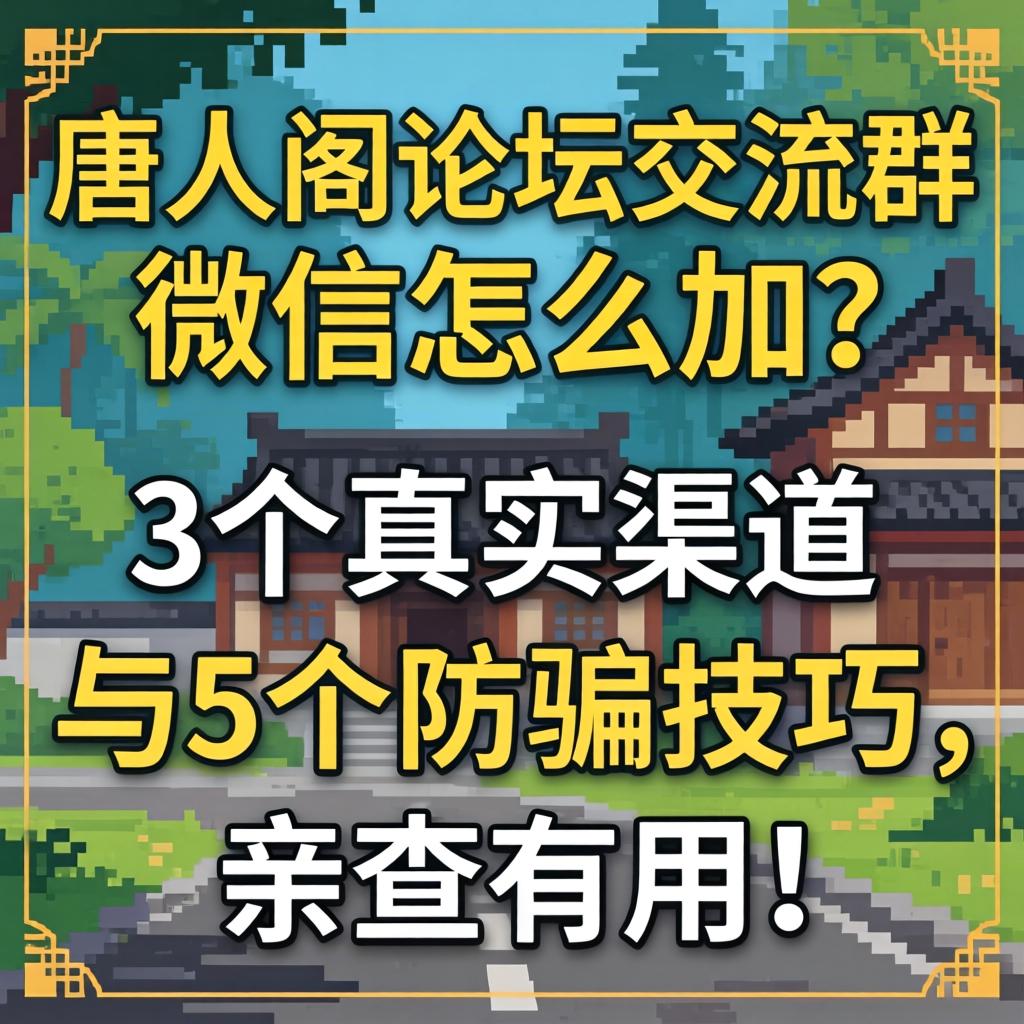 唐人阁论坛交流群微信怎么加？3个真实渠道与5个防骗技巧，亲测有用！