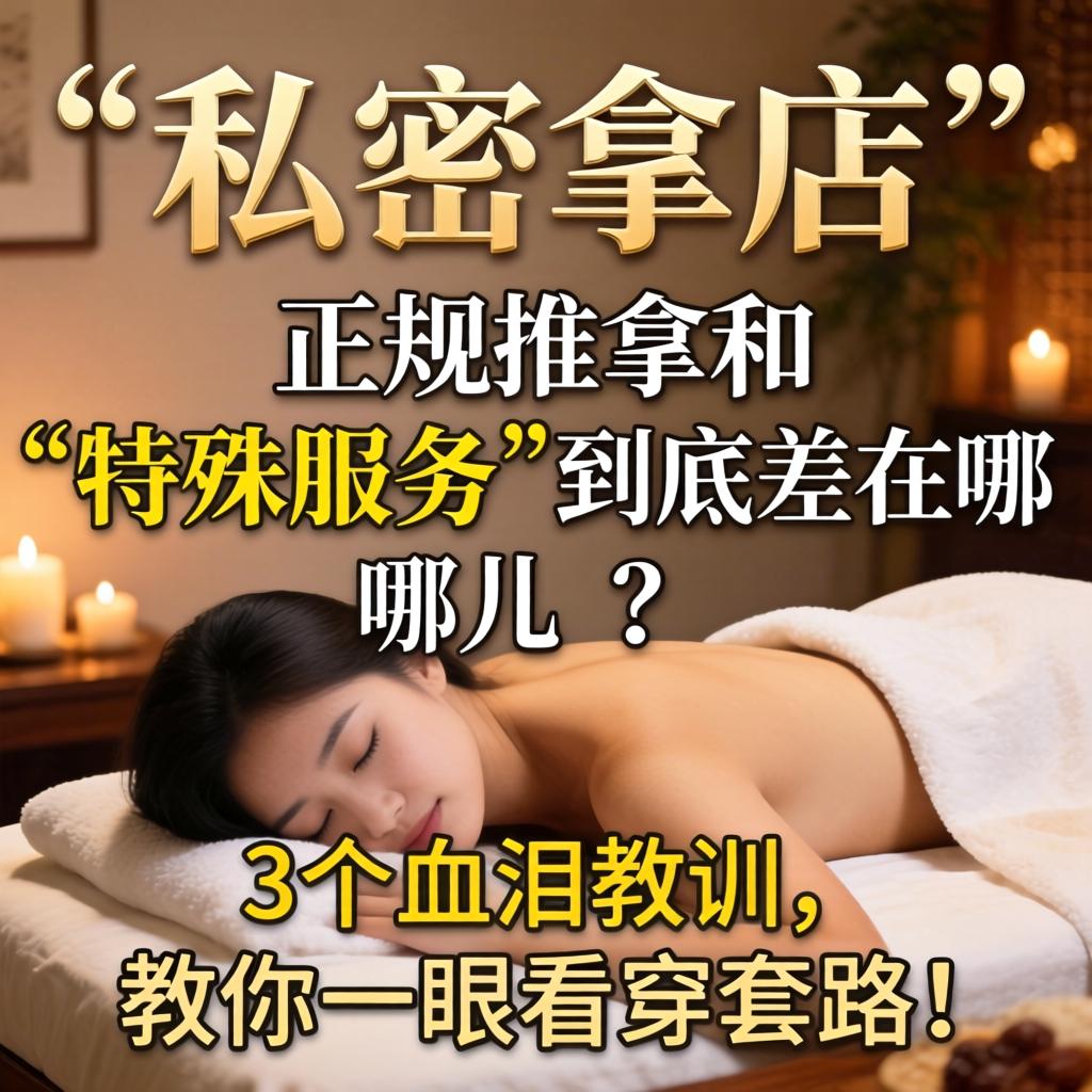 私密按摩店，正规推拿和“特殊服务”到底差在哪儿？3个血泪教训，教你一眼看穿套路！