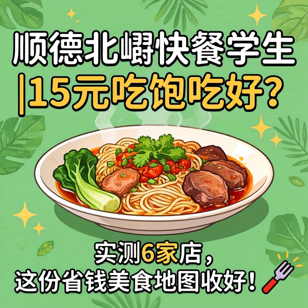 顺德北滘快餐学生|15元吃鼓吃好？实测6家店，这份省钱美食地图收好！?