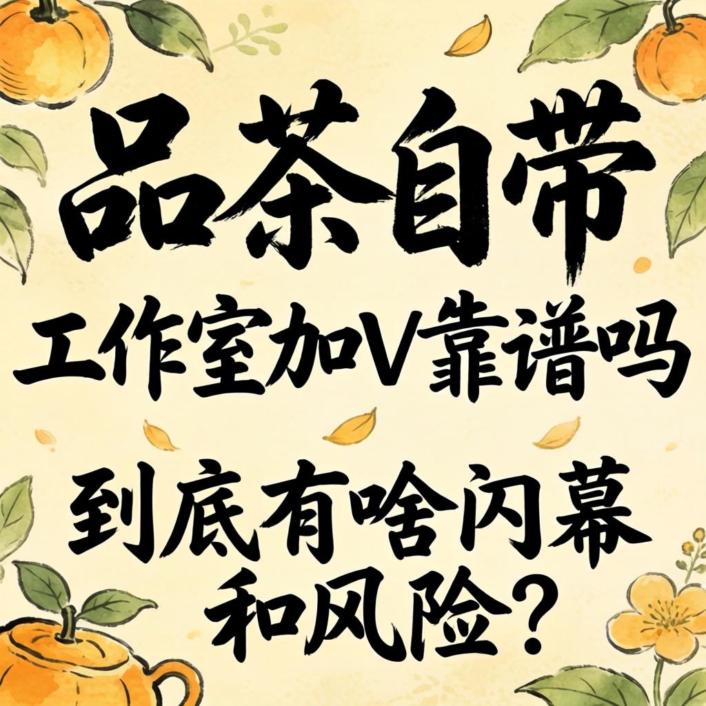 品茶自带工作室加v靠谱吗，到底有啥黑幕微风险？