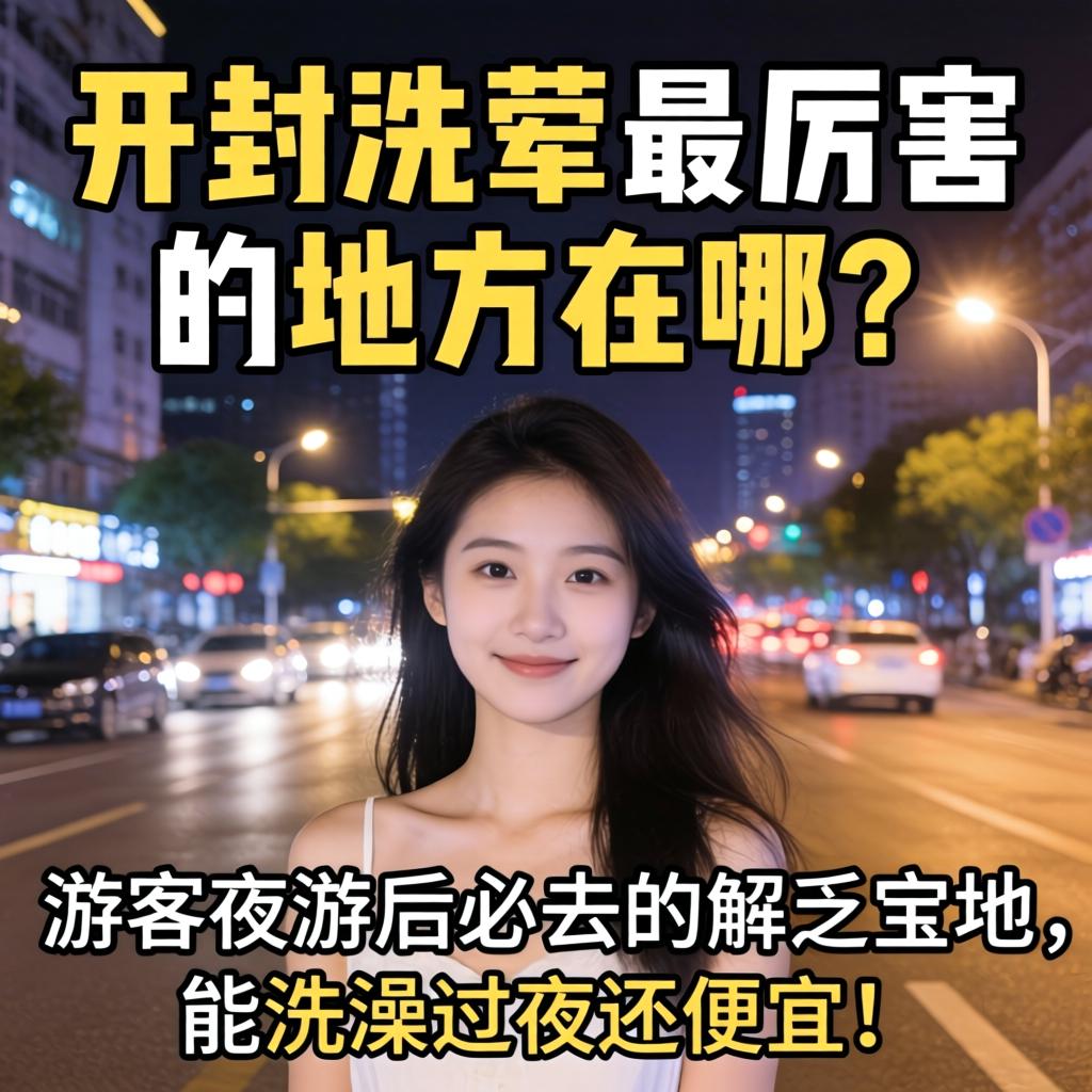 开封洗荤最厉害的地方在哪？游客夜游后必去的解乏宝地，能洗澡过夜还便宜！