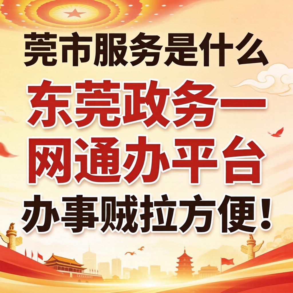 莞市服务是什么意思？东莞政务一网通办平台，办事贼拉方便！