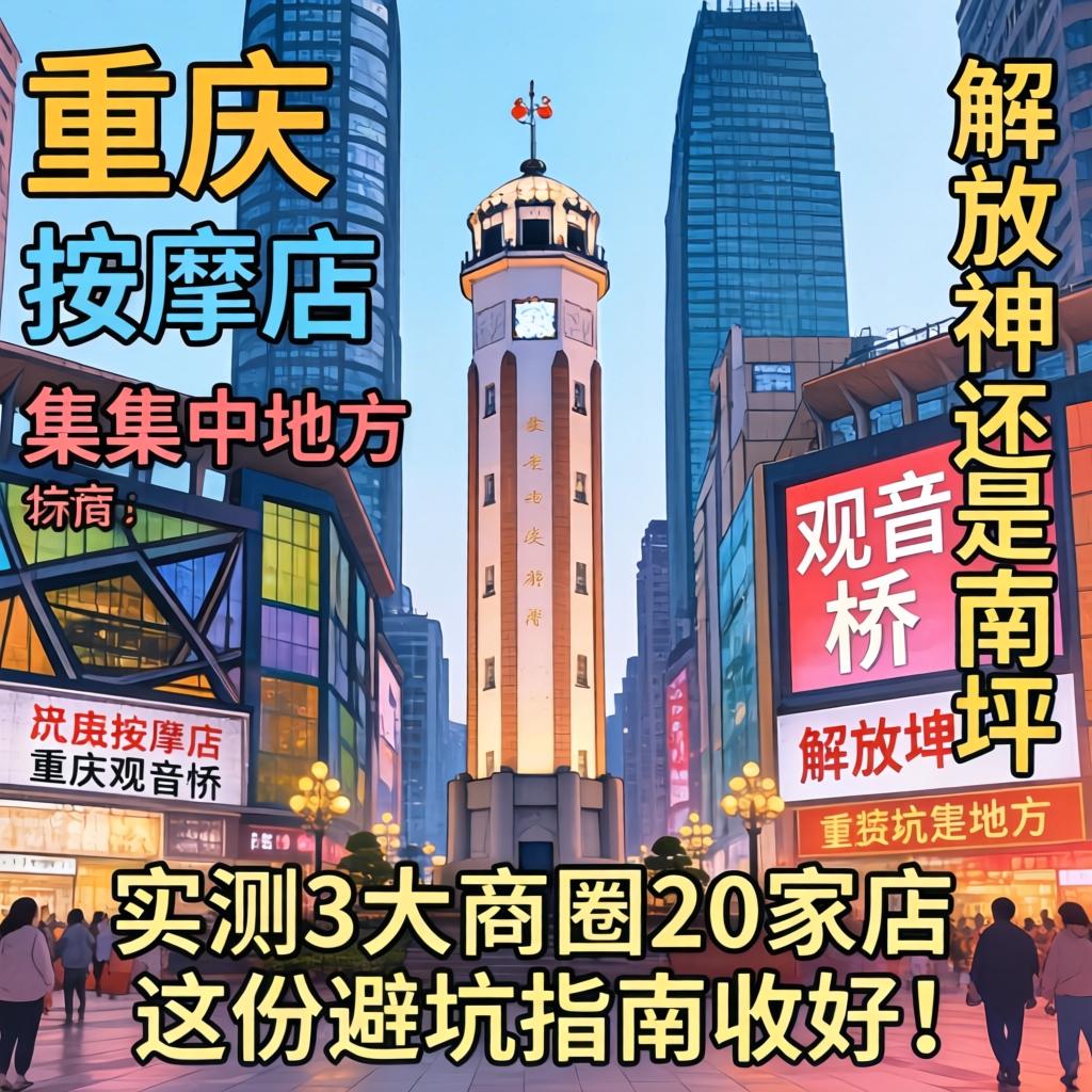 沉庆推拿店最集中的处所，解放碑、观音桥还是南坪？实测3大商圈20家店，这份避坑指南收好！