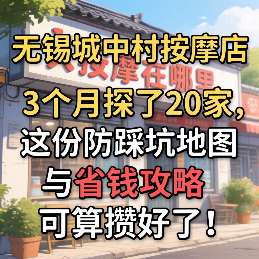 无锡城中村按摩店在哪里，3个月探了20家，这份防踩坑地图与省钱攻略可算攒好了！