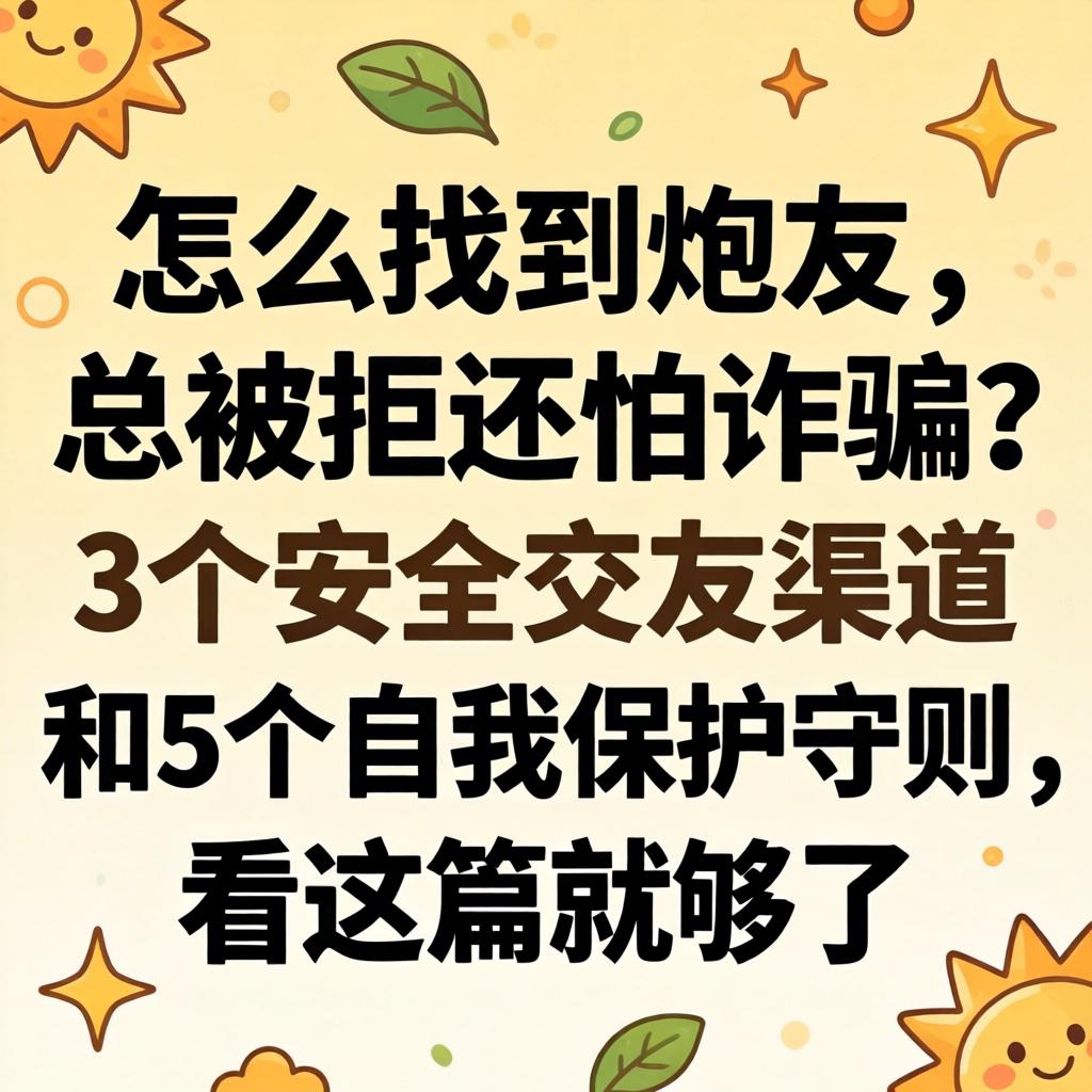 怎么找到炮友，总被拒还怕被骗？3个安全交友渠路和5个自我；な卦，看这篇就够了