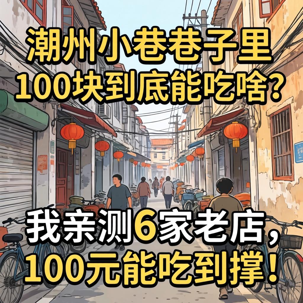 潮州小巷子里100块到底能吃啥?我亲测6家老店,100元竟能吃到撑!