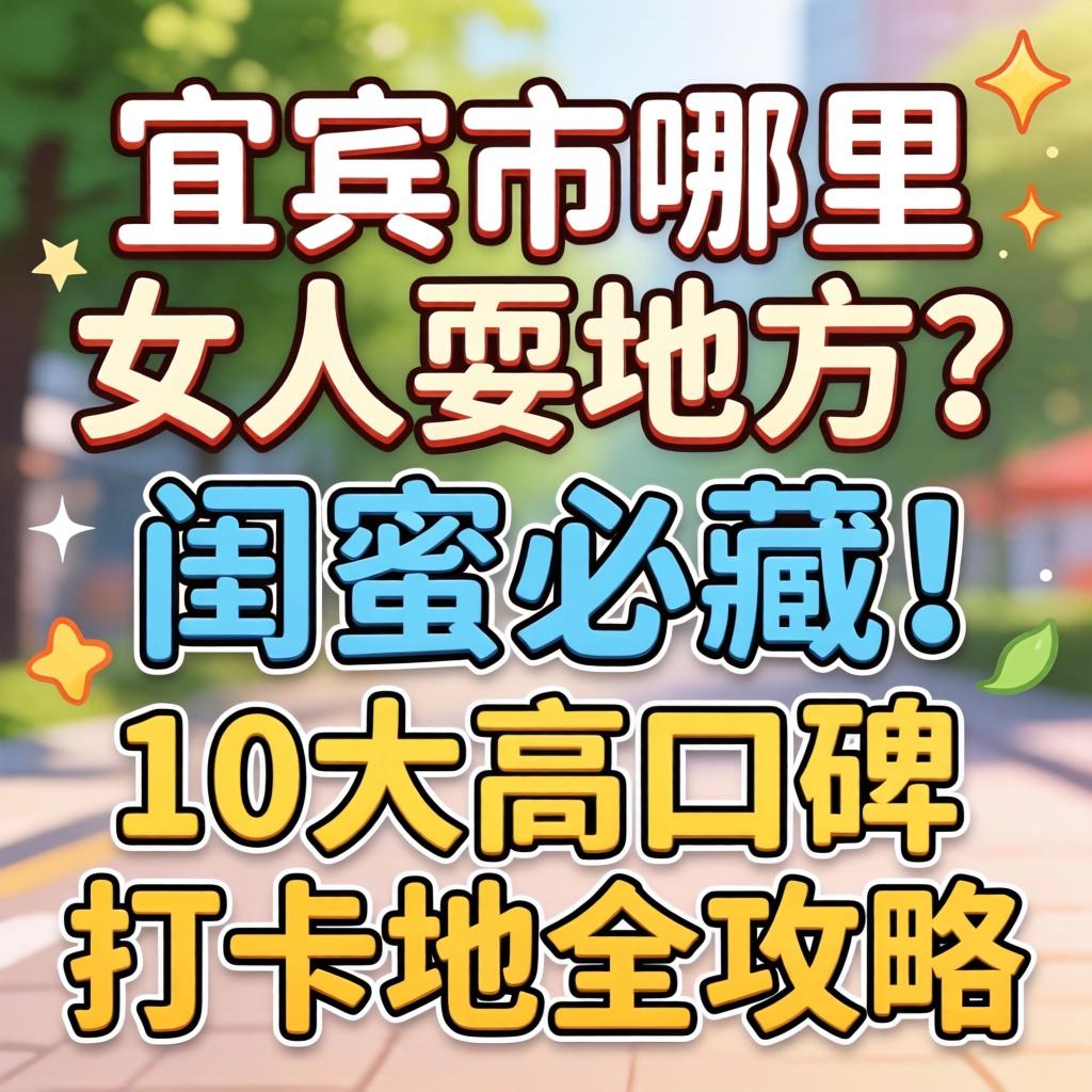 宜宾市哪里有女人耍的地方？闺蜜必藏！10大高口碑打卡地全攻略