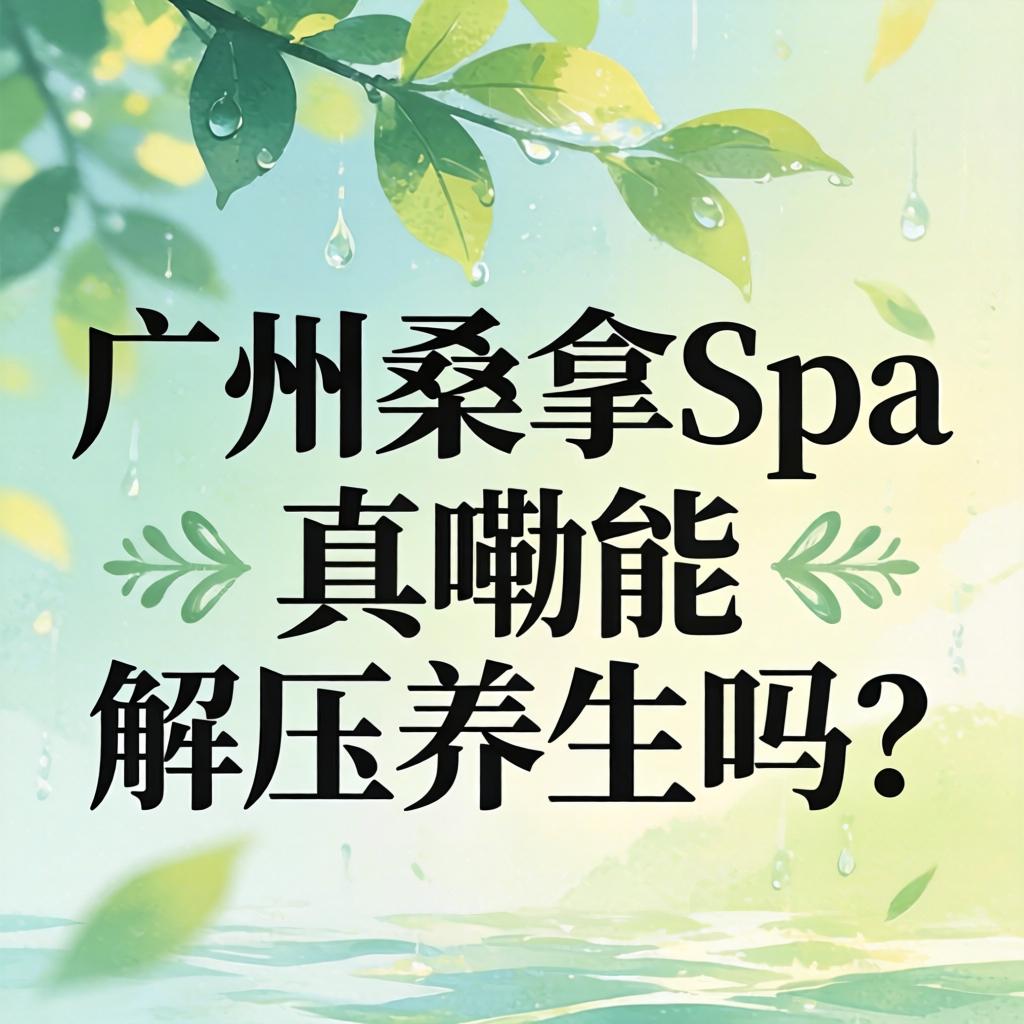 广州桑拿spa真嘞能解压养生吗？